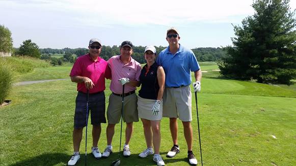 A happy foursome from Quincy CFO, LLC & The Fagan Law Firm LLC at the Gaithersburg-Germantown Chamber of Commerce 2016 Business Golf Classic at Worthington Manor Golf Club. The Chamber will host its 27th Annual Tournament on Friday, September 8, 2017. (photo credit: Laura Rowles, GGCC Director of Events & Marketing)